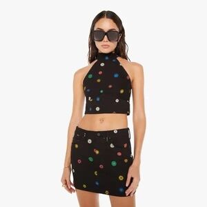 MOTHER The Never Falter Halter Top in Fresh As A Daisy